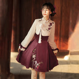 Design Of Camellia About The Chinese Style To Improve The Chinese Elements Of Women's Top Dress Suit 8827