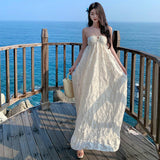 Sanya Beach Resort Dress Women Feel Hanging Neck Long Dress