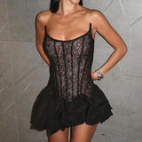 Fish Bone Waist Bud Dress Bosom Dress Bosom Boobs Tsets Tat DJPT