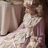 Design 20 New Cream OP Long-Sleeved Skirt Fresh Cute Lolita Sweet Soft Sister Dress 6123