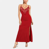 Sling Lace Dress Black Dress With Built-In Body Shaping HZ0628