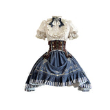 Gold Pointer Lolita Women Shirt Wading Skirt Every Day Cute Lolita Sweet Dress 6969