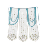 Design Blue Water Han Suit Women Dunhuang Western Wind Coat Slings Half Skirt Set 9061