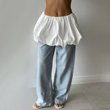 Women's Clothing 2024 Summer New Fashion Solid Color Two-Peared Thoracic Skirt DJPT