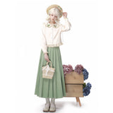 Design Tulip Chinese Style Improvement Han Elements Women's Shirt Vest Skirt Set 6733