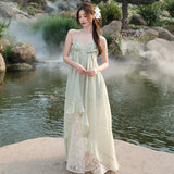 Stitching Dress Women's New V-Neck Bragy Beach Sling Skirt