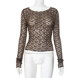 Women's Autumn And Winter Lace Skin Foundation Casual Elegant Top Bottom DJPT