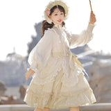 Design Poem With Flower Lolita Dress Female Everyday Cute Lolita Sweet Dress 7002