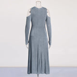 Temperament Elegant Wind 2025 Summer New Cross-Necked Shoulder Knot Design Dress Dress Woman