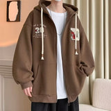 And Autumn Design Feel Cardigan Hoodie Hoodie Men In Hong Kong Style Small Design Feeling Coat Top DJPT