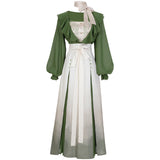 Design Green Chinese Style Improvement Han Elements Han Suit Women's Sling Dress Dress Set 8572