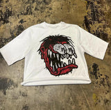 Vintage Men Cartoon H-Hang H-Hang PK T-Shirt American Kawai Long Dress Y2K Short Sleeves DJPT