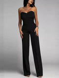 And Summer New Women's New Sexy Body Repair Bra Straight Jumpsuit DJPT