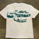 Street Hip-Hop Car Print Loose T-Shirts Men's Fashion Leisure Short-Sleeved Top DJPT