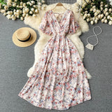 Vacation Dress Summer 2025 New Sexy V To Receive Long-Lost Lanky Chopped Beach Skirt DJPT