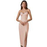 2025 Sexy Diamond-Studded Temperament Sling With Forked And Banded Dress Banquet Dress