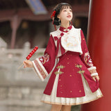 Tour Dragon Hechun Chinese Style Improvement Han Element Female Vest Dress Skirt Dress Dress 6962