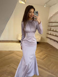 Spring Cundress Long Sleeves And Flaws With Irregular Long Dress Dress Woman