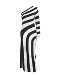 Temperament Dress Dress 2025 Spring And Summer New Zebra Thighs Banded Sexy Banquet Dress Woman