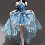 Teased Original Brilliant Starlit Lolita Girl Lolita Hand-Sleeved Dress Cute Suit 7287
