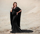 Processing A Word Collared Shawl Long Skirt Pregnant Woman Photo Shoot Long Dress 1199 Maternity