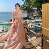 Photo Wearing Hainan Sanya Resort Beach Skirt Temperament Super Fairy Long Dress Birthday Dress