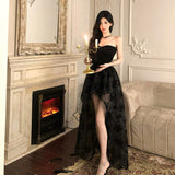 Spring And Summer New Temperament Banquet Dress Dress Lady Yu Sister Wind Shoulder Bra Dress Dress Woman