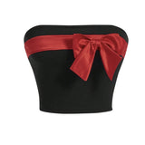 New Women's Clothing Bumps With Umbils Bows And Bottom Tops DJPT
