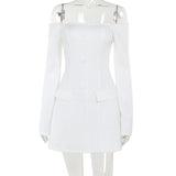 Summer 2025 New Fashion Style Style Style Style Repair Shoulder Bag Cover Long-Sleeved Ass Dress Dress Woman DJPT