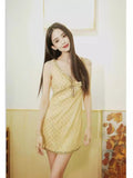 Linaza With The Heavy Industry Ordered Diamond Sling Dress 2024 Summer Delicate Famous Vest Dress
