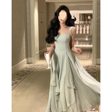 Ballet-Style White Sling Dress Women's Summer French-Style Niche Design High-End Waist-Like Dress DJPT