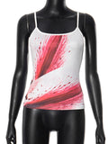 Women's Spring And Summer New Impact Color Printing Slings Slings Short-Sleeved Vest DJPT