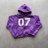 Trend Street Loose Sweatwear Suit Men And Women's Hip-Hop Sports Zipper Hoodie Trousers Set DJPT