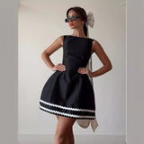 Summer 2025 New Sister Bag Hip Dress Famous Style Temperament Sexy Bare Back A Dress Dress Woman DJPT