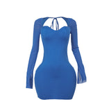 Autumn 2025 New Temperament Sexy Sleeve Long Sleeve Packed Shiny Dress Girl DJPT