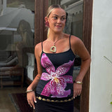 Women's Spring And Summer New Impact Color Printing Slings Slings Short-Sleeved Vest DJPT