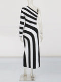 Temperament Dress Dress 2025 Spring And Summer New Zebra Thighs Banded Sexy Banquet Dress Woman