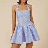 Spring 2025 New Famous Style Temperament Sexy Body Hanging Neck Jhua A Display Thin Dress DJPT