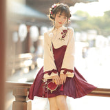 Design Of Camellia About The Chinese Style To Improve The Chinese Elements Of Women's Top Dress Suit 8827