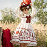Design Winter Gift Sling Skirt Elegant Temperament Lolita College Style Two-Piece Set 6320