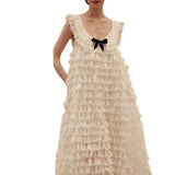 Fashion Brand SHU The Same Princess Sweet Fairy Collar Sleeveless Lace Cake Dress Dress Dress