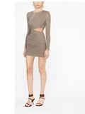 Spring And Summer Designer Niche Fashion Sexy Bare Waist Hot Body Hip Dress