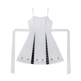 Teased Original Real Eye Lolita Female Lolita Fake Collared Cloaked Sling Skirt Daily Suit 7284