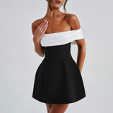 Autumn 2025 New Sexy Dress Temperament One-Word Shoulder-To-Shoulder Dress Woman DJPT