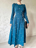 Eastern Muslim Women's Clothing 2025 Spring New Long Temperament Long-Term Waist Dress