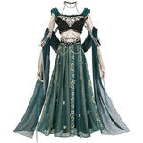 Design Galan Improved Han Elements Hanbok Half-Skirt Dress Shawl Set 8693