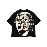 Men's T-Shirt Oversized Graphic Gothic Harajuku Short Sleeve Men's T-Shirt Y2k Top Punk T-Shirt DJPT