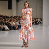 French Dress 2025 New Collar Laceless Hollow Embroidery Dress Dress Dress Woman