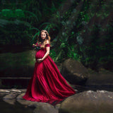 Women's Lace With Spinning Pregnant Women Floating Tail Fluttering Sleeves Photography Dress 1110 Maternity