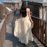 Sanya Beach Resort Dress Women Feel Hanging Neck Long Dress